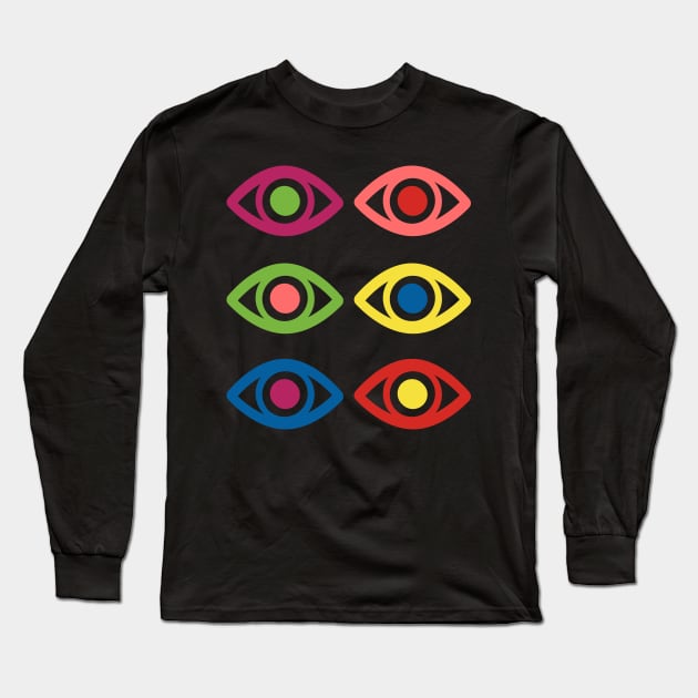 Multicolored Eyes Long Sleeve T-Shirt by yayor